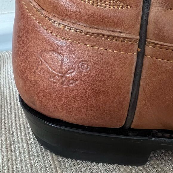 Rancho BIG Boys Cowboy Western boots Tan Sz US 5.5 Made in Mexico Sz 24.5 EE - Picture 5 of 15